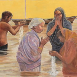 朝に祈る(ベナレス)